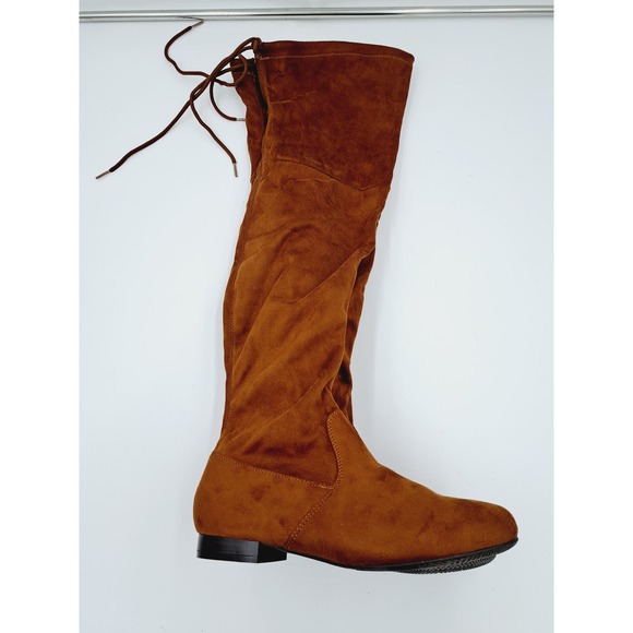 Dream Pairs Pauline Camel flat over knee high boots 9 - Picture 1 of 9